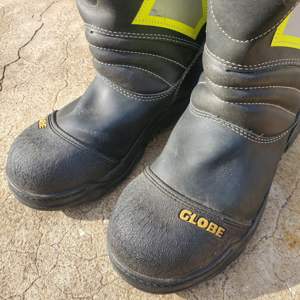 Globe Shadow Structural Fire Boots Black Leather … - image 7